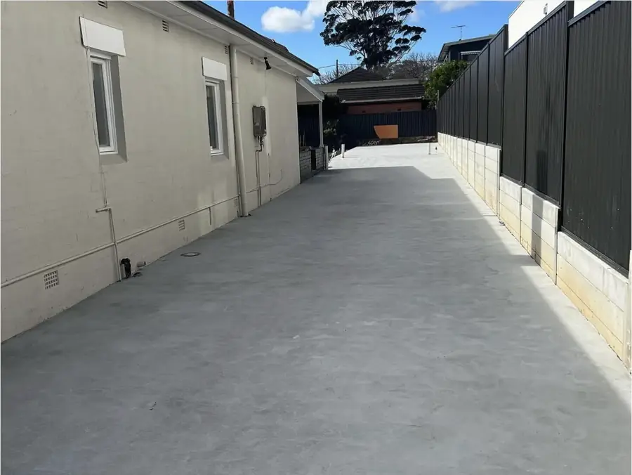Bexley side access after: finished concrete slab